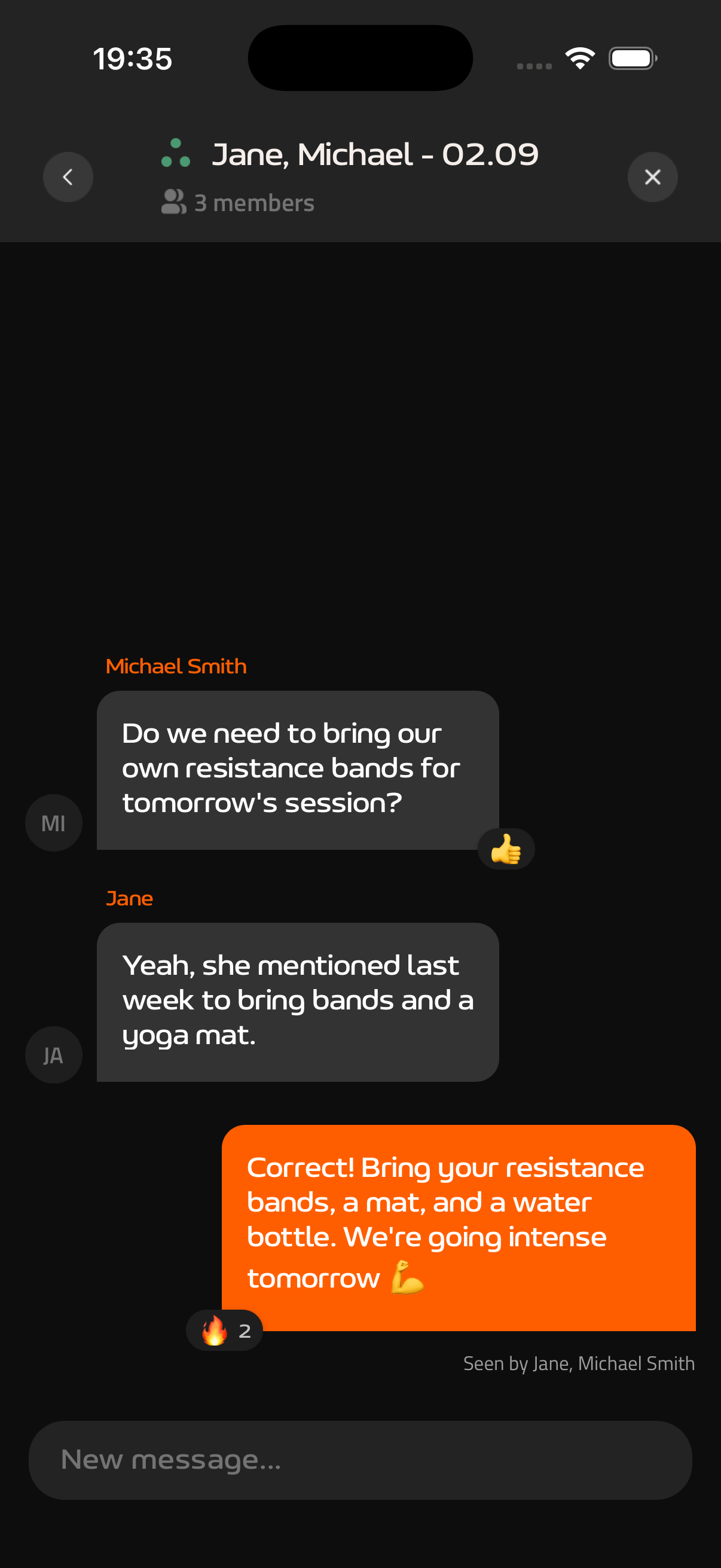 Chat feature