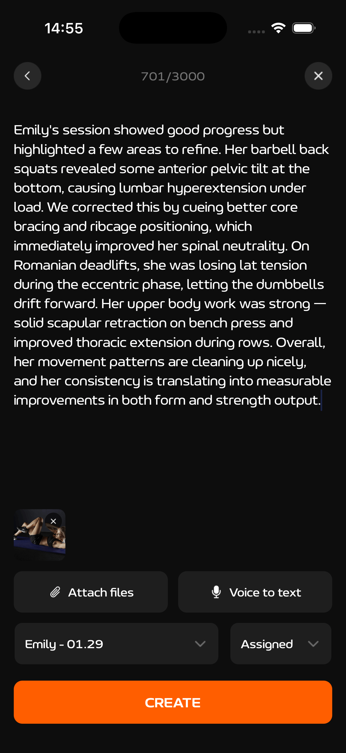 Notes feature